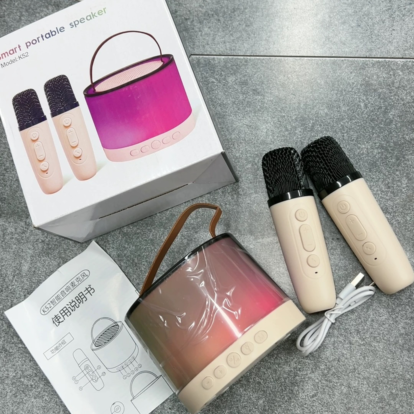 电脑aux直插Model K52 k歌话筒音响一体麦克风蓝牙音箱家用家庭ktv唱歌机/指甲刀套装