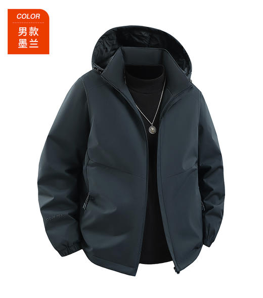 2025冬季新款保暖石墨烯 情侣款立领帽可拆休闲百搭厚外套 防风防水户外男女款棉服BSF5111 商品图8