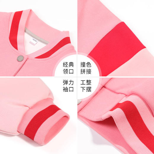 迪士尼女童外套2025新款春季洋气时髦儿童棒球服春秋小女孩春装潮 商品图7