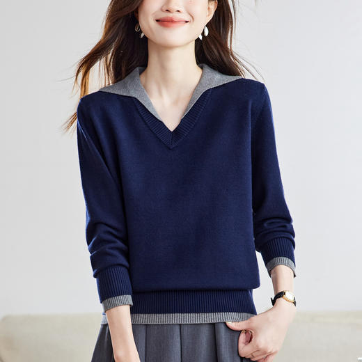 CC 66-6035翻领打底衫洋气减龄好看 商品图2