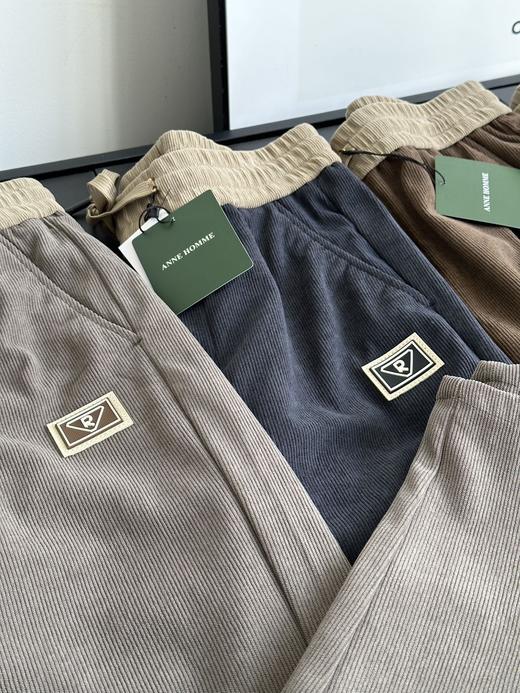 高端精品👊免烫系列❗高级品牌ANNE HOMME【男士撞色灯芯绒休闲裤】破价秒杀先到先得！数量有限❗️  ✅甄选优质面料，触感细腻柔和，上身舒适不紧绷，免熨免烫免打理！ 商品图5