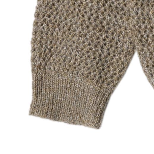 42543SDSA男士秋冬新款痞帅男装潮牌纯色立体针织花朵圆领毛衣百搭时尚 商品图3