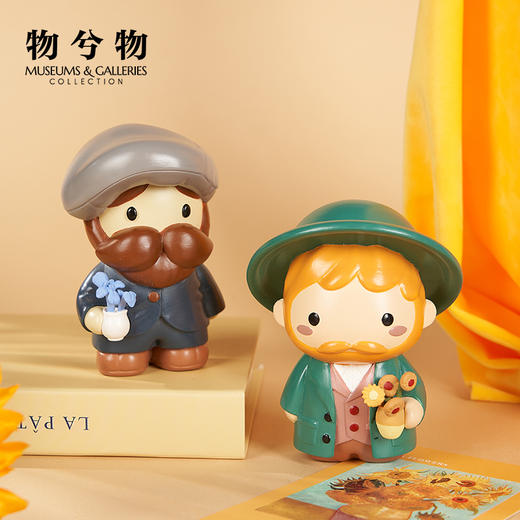 物兮物 致敬大师系列 萌版梵高 莫奈  树脂摆件 商品图0