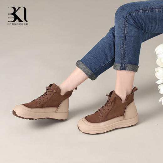 BAKERLOO系带中帮厚底休闲女鞋JY192 商品图2