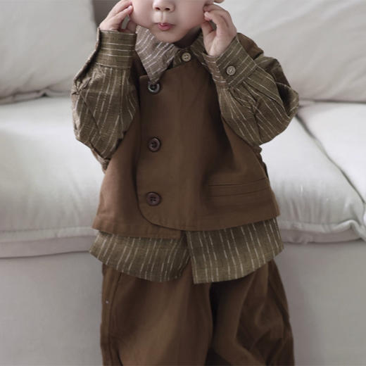 裁缝学苑TH12男童新款翻领衬衫马甲灯笼裤套装纸样儿童样板 商品图1