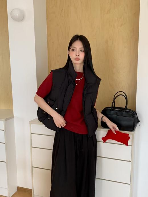 【YW】无忧购 秋冬短款时尚门襟收腰显瘦百搭立领韩版马甲羽绒外套6376（截单后3-5天发货） 商品图12