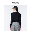 VIMAGE纬漫纪圆领简约时尚保暖2025秋季新款羊毛针织衫V2401107 商品缩略图4