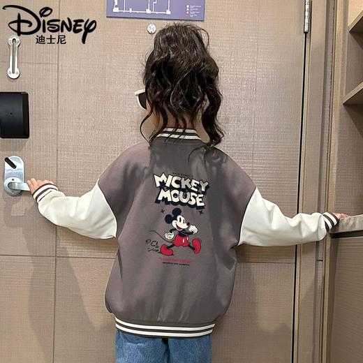 迪士尼女童棒球服外套春秋2025新款洋气儿童夹克女大童上衣春装潮 商品图5