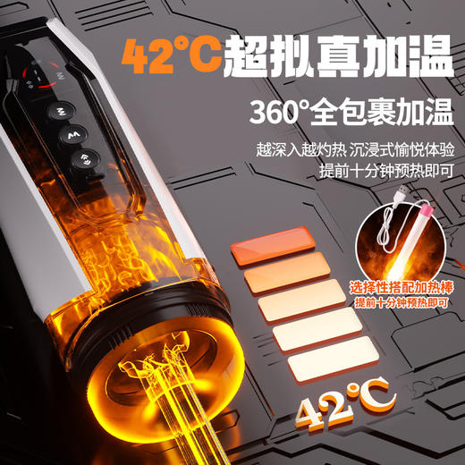 【2025年度旗舰款】谜姬机甲战神-x伸缩夹震拟真加温飞机杯 商品图4