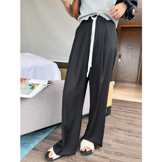 2509302   M抽绳高腰及地阔腿裤 商品图0