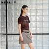 NEELLY纳俪商场同款秋新款时尚字母印花短袖T恤女舒适休闲上衣N25082T01088 商品缩略图0