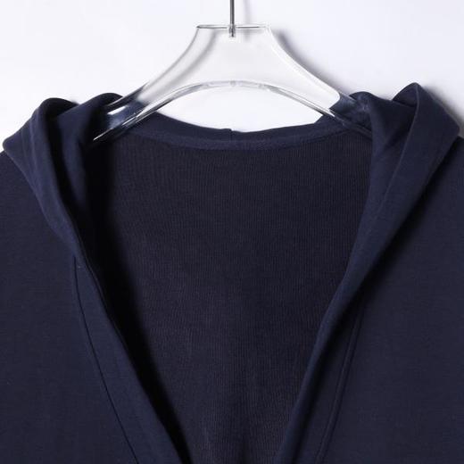 SDSA男士秋冬新款痞帅男装潮牌纯色深V抽绳连帽卫衣时尚百搭上衣 商品图2