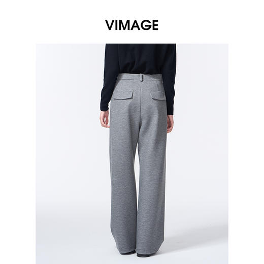 VIMAGE纬漫纪休闲时尚2025秋季新款保暖直筒裤子V2405109 商品图4