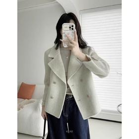 【双面尼短款羊毛大衣】经典版型 利落裁剪 有型挺阔 软糯如云朵般