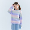笛莎Deesha 童装女童毛衣2025冬新款女童渐变紫色半高领毛衣 商品缩略图1