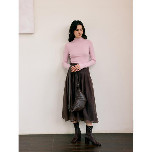 （小眠专属）HeyDress叠褶A摆挺括网纱半裙 商品图3