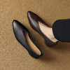 【预售5天】软底软皮4.5cm坡跟粗跟单鞋女春秋新款法式复古百搭尖头V口奶奶鞋DTN&D175-5 商品缩略图0