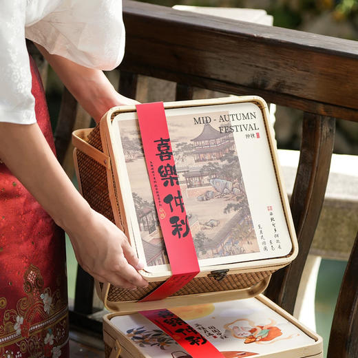 稻香村 中秋竹编手提月饼礼盒 商品图5