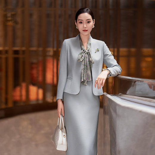 YBY L847西装连衣裙两件套时尚气质女神范身套装裙 商品图3