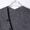 72537SDSA男士秋冬新款痞帅男装简约纽扣V领开衫针织衫网红款宽松毛衣 商品缩略图2