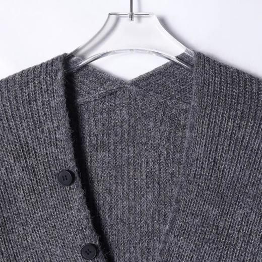 72537SDSA男士秋冬新款痞帅男装简约纽扣V领开衫针织衫网红款宽松毛衣 商品图2