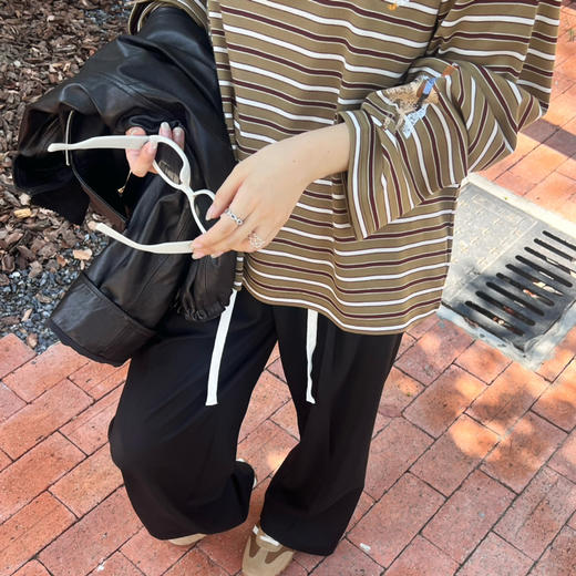 2509302   M抽绳高腰及地阔腿裤 商品图6