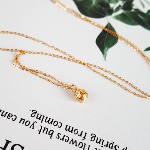 【天然正品】AU750玫瑰金时尚设计款手雷造型吊坠项链220825NJS19 现售价：1580特价！ 商品图5