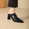 【预售5天】春秋新款两穿及踝深口单鞋羊皮粗跟高跟尖头时装女鞋KNTNX&KT1701 商品缩略图1