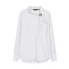 NEELLY纳俪商场同款秋季新款精致设计感飘带领衬衫女显瘦通勤上衣N25082B01086 商品缩略图3