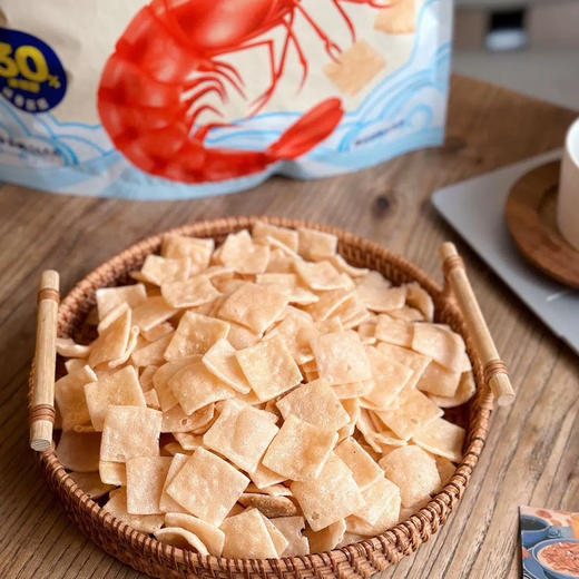 淘味熊蒸汽鲜虾片超大包怀旧儿时网红零食168g 商品图2