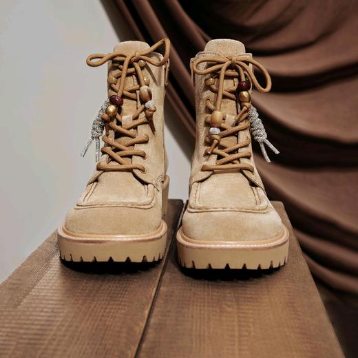 【云粉节】【思加图】BF楼思加图2025新款沙漠旅人复古马丁靴工装靴增高时装鞋女靴EIS01, 吊牌价1890，活动价1598 商品图4