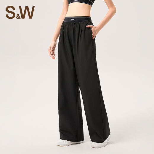 【sw速惟】高腰显瘦瑜伽垂感休闲宽松阔腿裤S5SS6207 商品图6