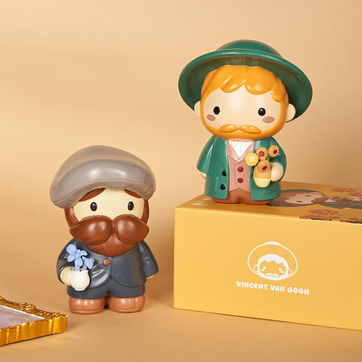 物兮物 致敬大师系列 萌版梵高 莫奈  树脂摆件 商品图3