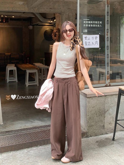 <曾小咸推荐>衬衫条纹背心裤子【预售款，预计3-15天发货】 商品图3