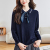CC 66-6042翻领小衫时髦洋气针织打底衫 商品缩略图2