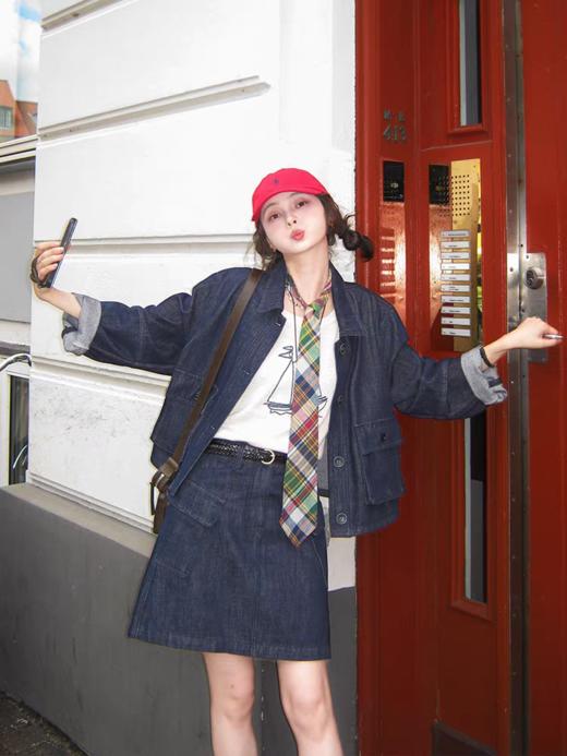 浮生八记/25C123/25C131/法式丹宁牛仔外套半裙套装 商品图0