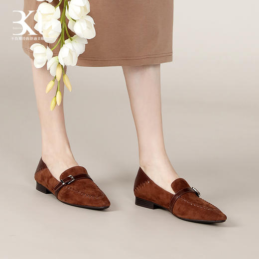 BAKERLOO尖头粗缝深口乐福女鞋HD187 商品图2