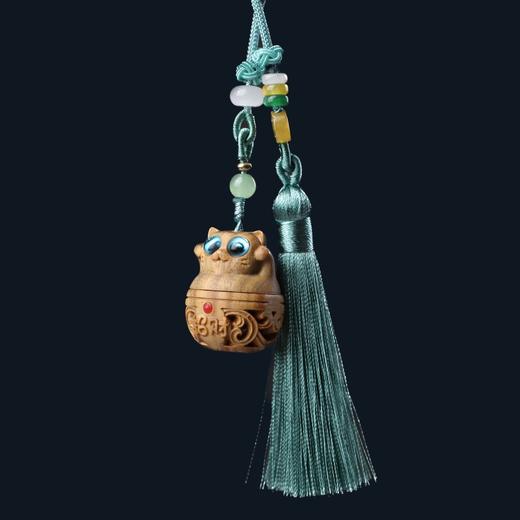 绿檀镂空香囊许愿兔莲花葫芦夜光石扩香器挂件檀香饰品装饰 商品图2