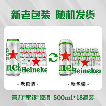 喜力星银500ml*18听整箱装 喜力啤酒Heineken Silver踏春送礼踏春送礼 商品图6
