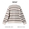 72598SDSA男士秋冬新款痞帅男装潮牌撞色条纹针织衫纽扣开衫V领毛衣潮 商品缩略图5