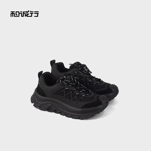 和诚行2025秋季新款厚底增高耐磨拼接男式休闲鞋0551245 商品图4