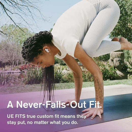 罗技（Logitech）UE FITS 快速定制耳塞60s塑形 入耳式真无线蓝牙耳机 提供完美的贴合度声音防汗长效续航 商品图3