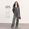 【09/17新品】熙世界格雷系灰调运动休闲套装女2025秋季撞色连帽卫衣裤子两件套 商品缩略图1