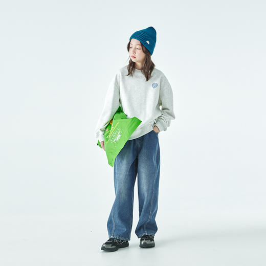 棵初2025年秋冬新款亲子中大女童圆领印花卫衣恒温抗静电宽松上衣 商品图1