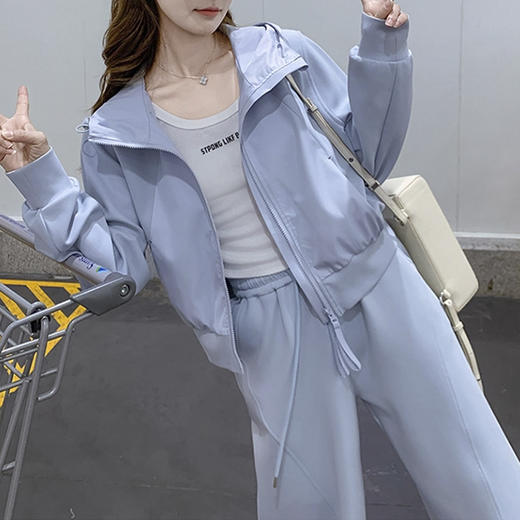 裁缝学苑AQ544开衫卫衣套装纸样女装新款连帽卫衣阔腿裤样板图纸 商品图2