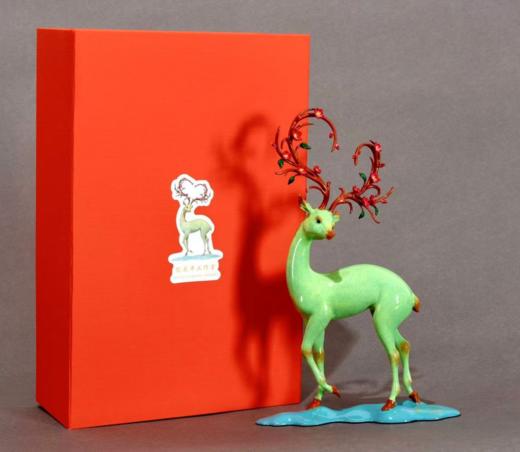 陈灵平《喜鹿桃源—小号》300版 商品图0