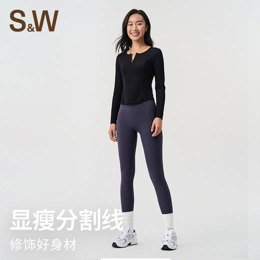 【sw速惟】半开拉链设计户外运动长袖显瘦亲肤上衣S4AW4162 商品图5