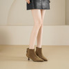 Westory2025年冬季绒面羊京尖头猫跟简约老钱风百搭短靴W25DS85561 商品缩略图6