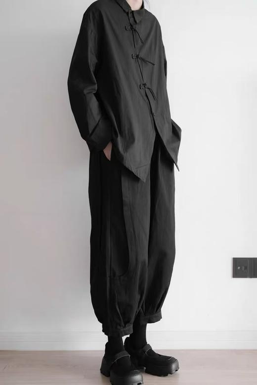 【秋新品】古泥7528新中式盘扣斜开襟衬衫（有些针脚痕迹）-喜出 商品图2