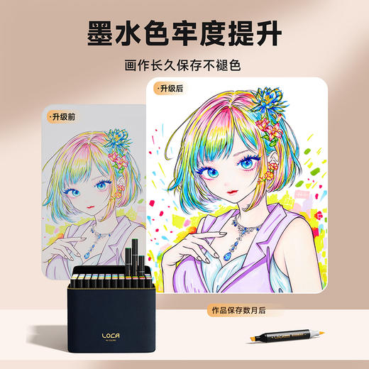 Touchmark-loca软头油性马克笔专业级配色大软头双头油性院校级马克笔 商品图5